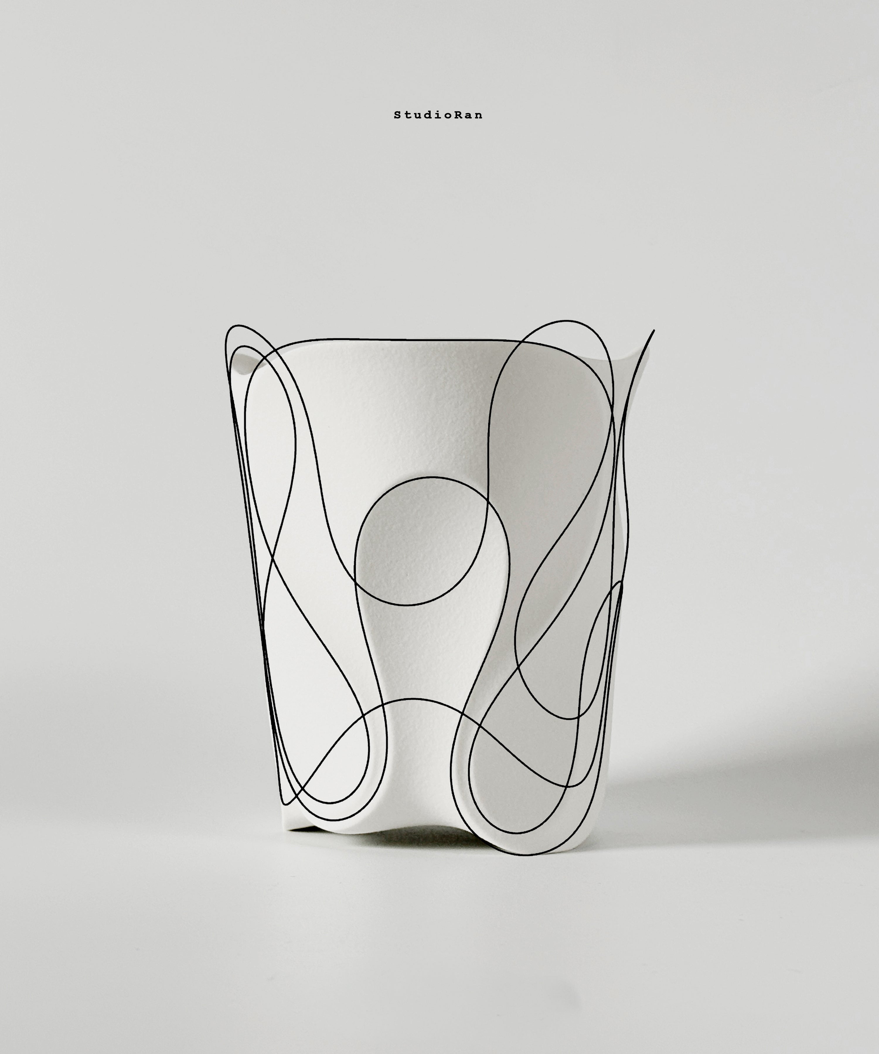 Damo 10oz Handcrafted Porcelain Cup Studio Ran FORM Collection
