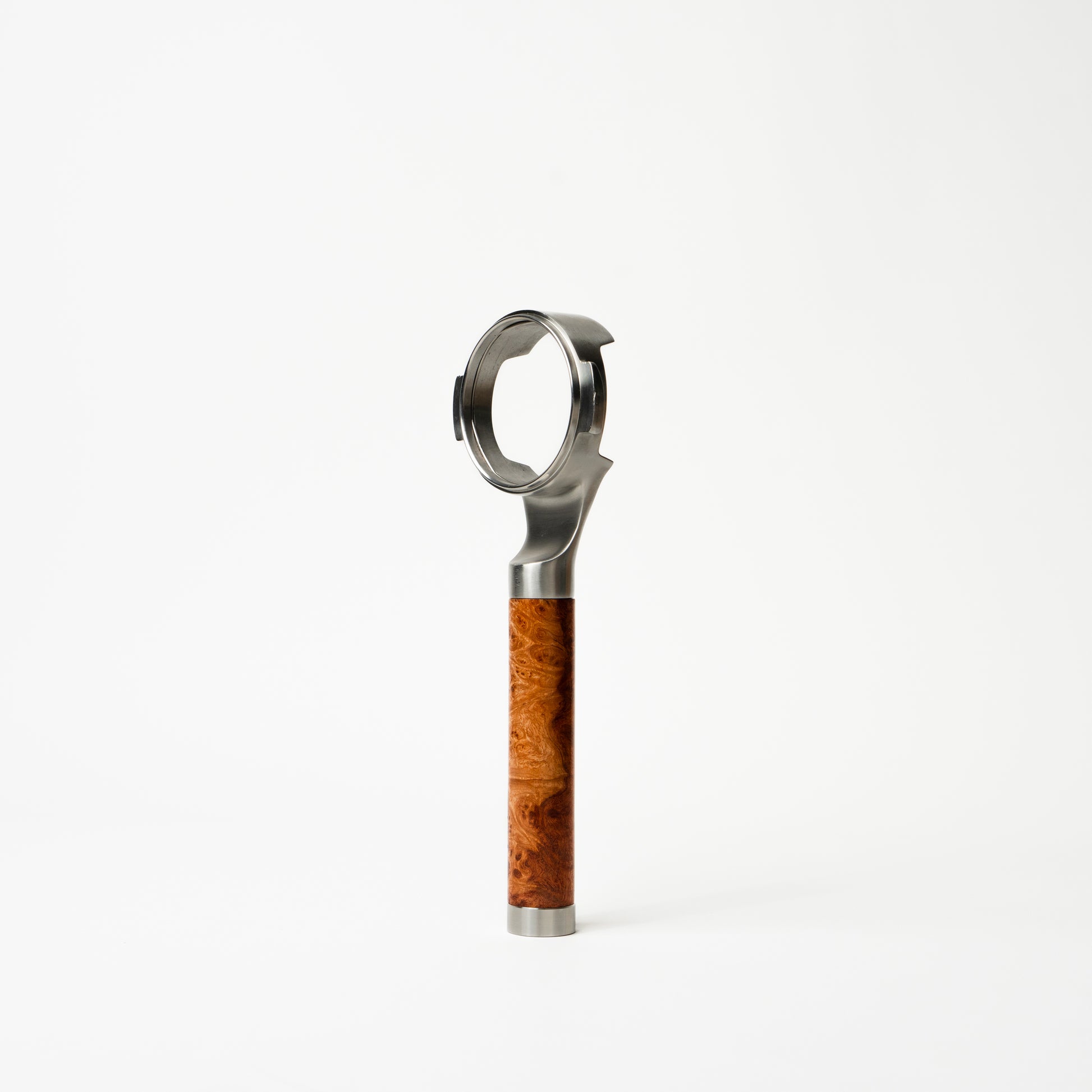 Stainless Steel 58mm Portafilter with Unique Wood Handle