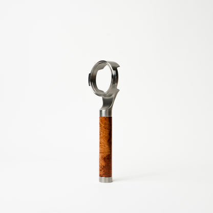 Stainless Steel 58mm Portafilter with Unique Wood Handle