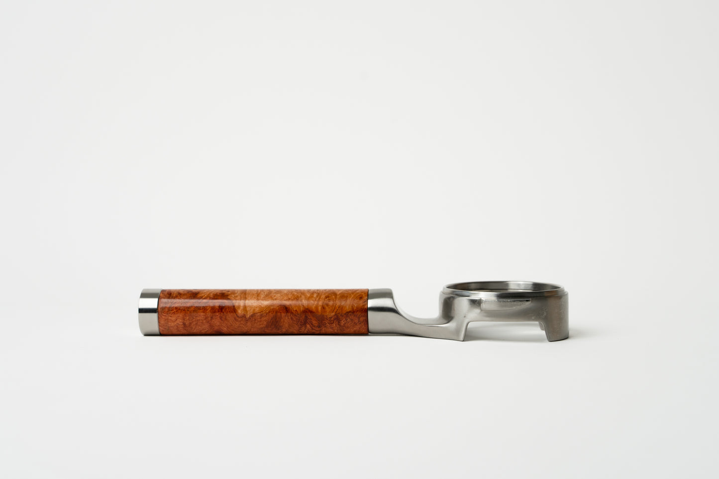 Stainless Steel 58mm Portafilter with Unique Wood Handle