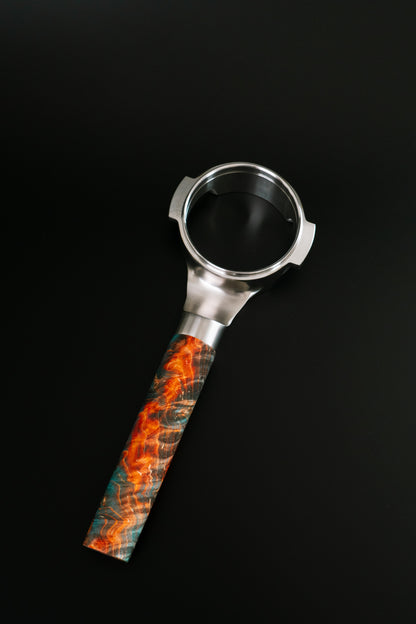 Stabilized Wood Portafilter Handle, with 58MM E61 Portafilter Head