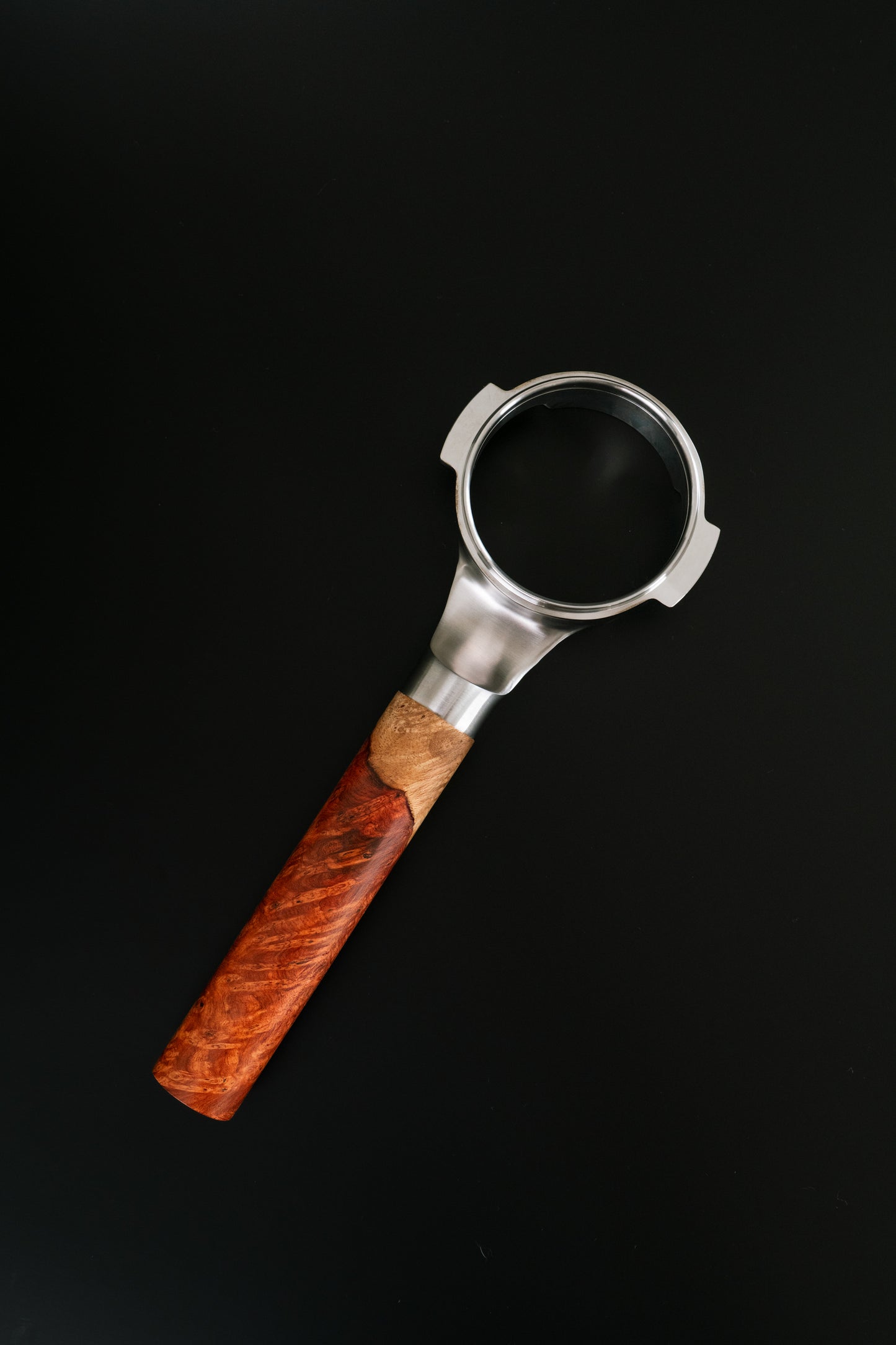 Special Two-Tone Wood Portafilter Handle, with 58MM E61 Portafilter Head