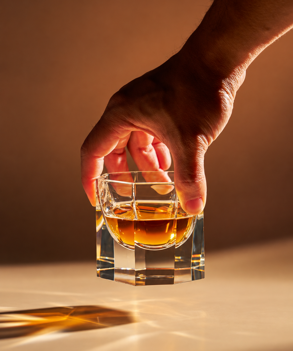 Birthmark Ice Flow Crystal Whiskey Glass