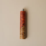 Special Two-tone Wood Portafilter Handle, Burma Padauk with Rare Burl