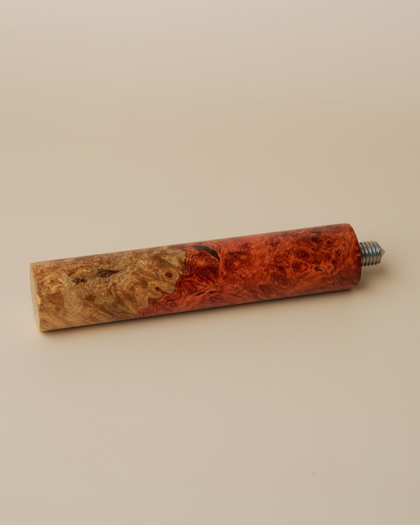 Special Two-tone Wood Portafilter Handle, Burma Padauk with Rare Burl