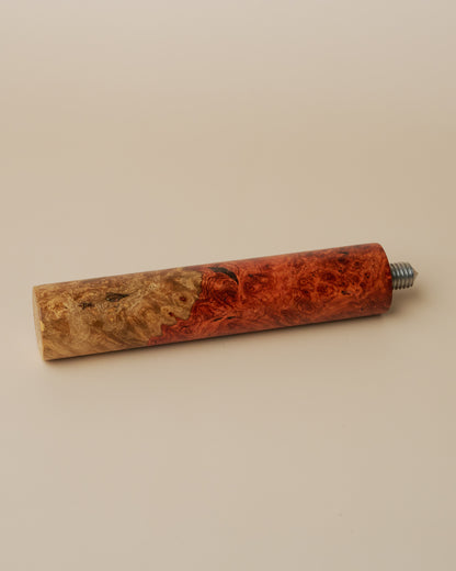 Special Two-tone Wood Portafilter Handle, Burma Padauk with Rare Burl