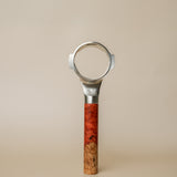 Stainless Steel 58mm E61 Bottomless Portafilter with Special Two-Tone Wood Portafilter Handle