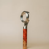 Stainless Steel 58mm E61 Bottomless Portafilter with Special Two-Tone Wood Portafilter Handle