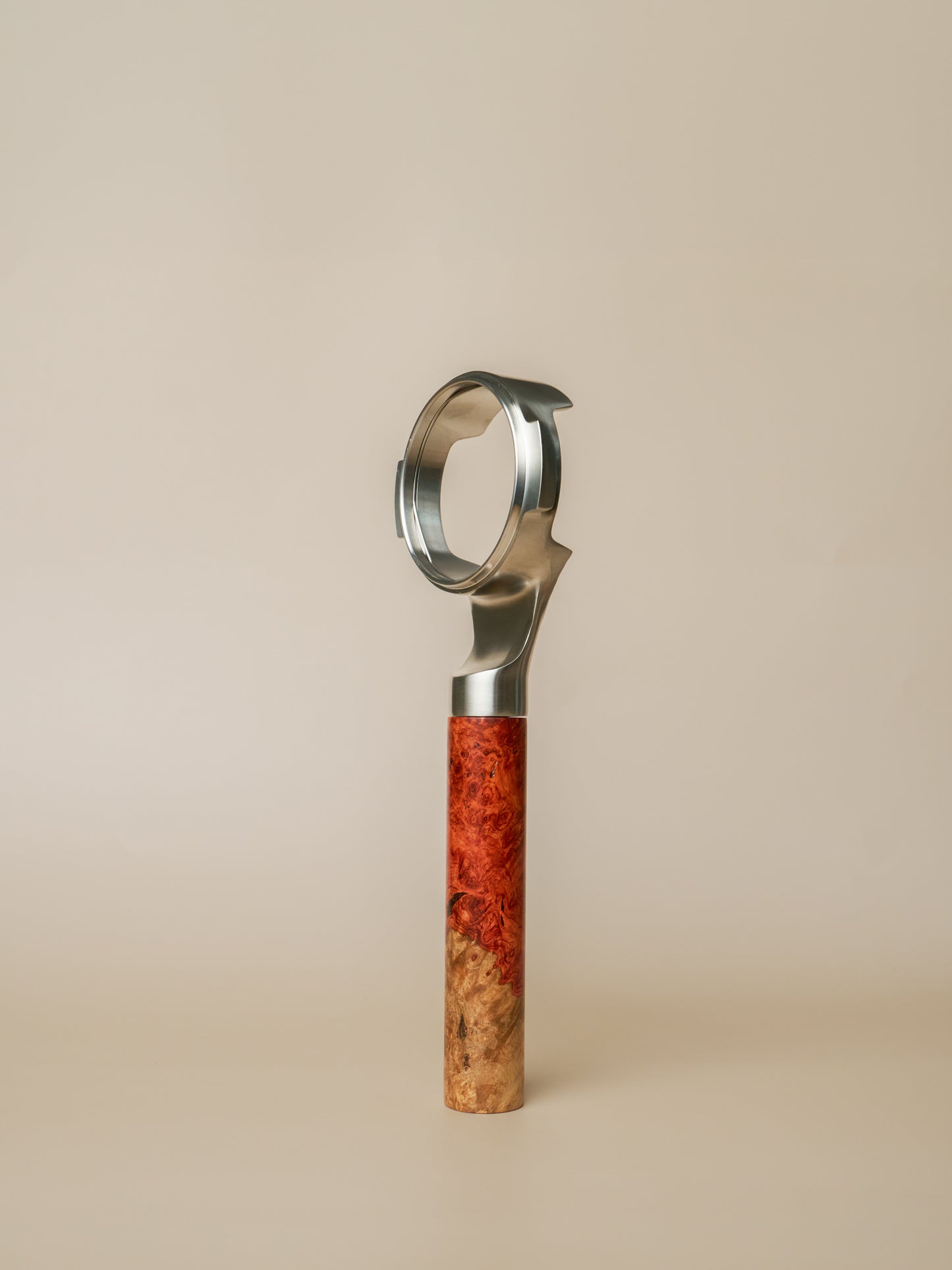 Stainless Steel 58mm Bottomless Portafilter with Special Two-Tone Wood Portafilter Handle