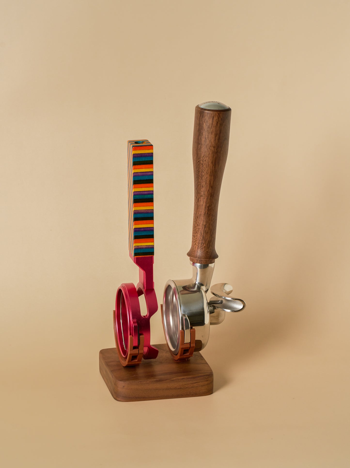 Portafilter stand  premium walnut
